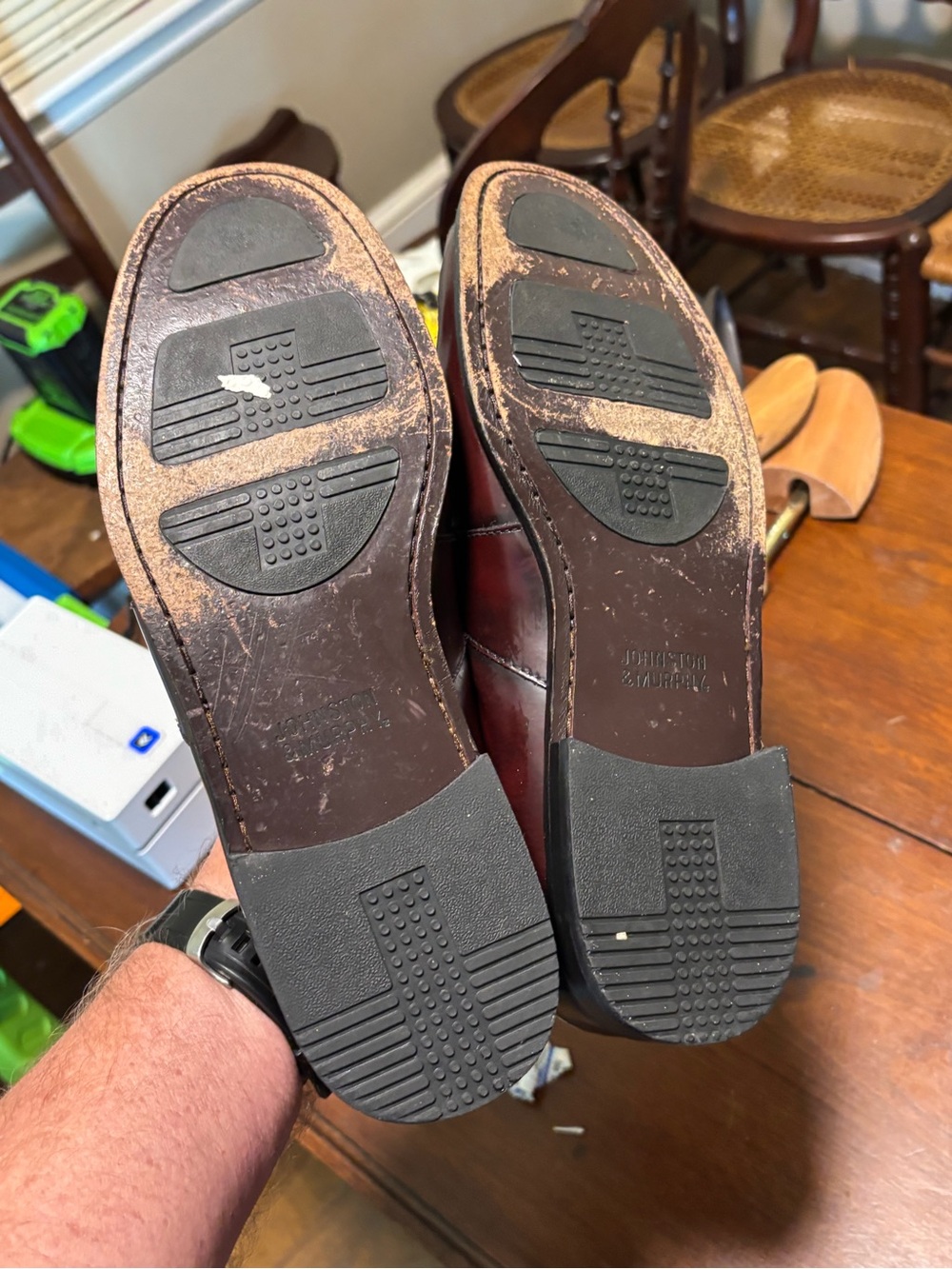 Johnston & Murphy Men’s Brown Leather Tassel Slip On Dress Loafers Square Toe - Picture 10 of 10